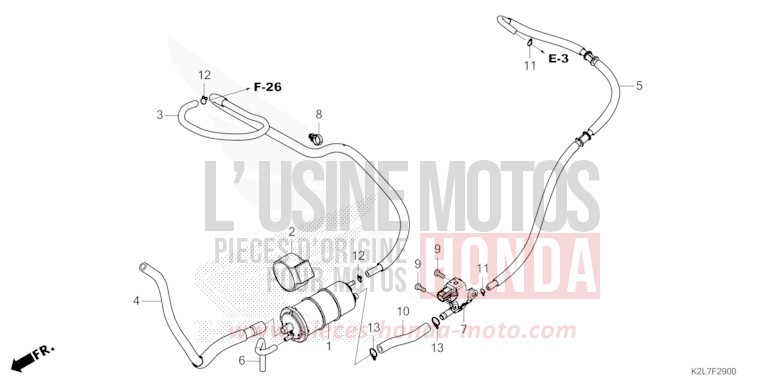 AKTIVKOHLEBEHAELTER von ADV 350 MAT COAL BLACK METALLIC (NHC81) von 2026